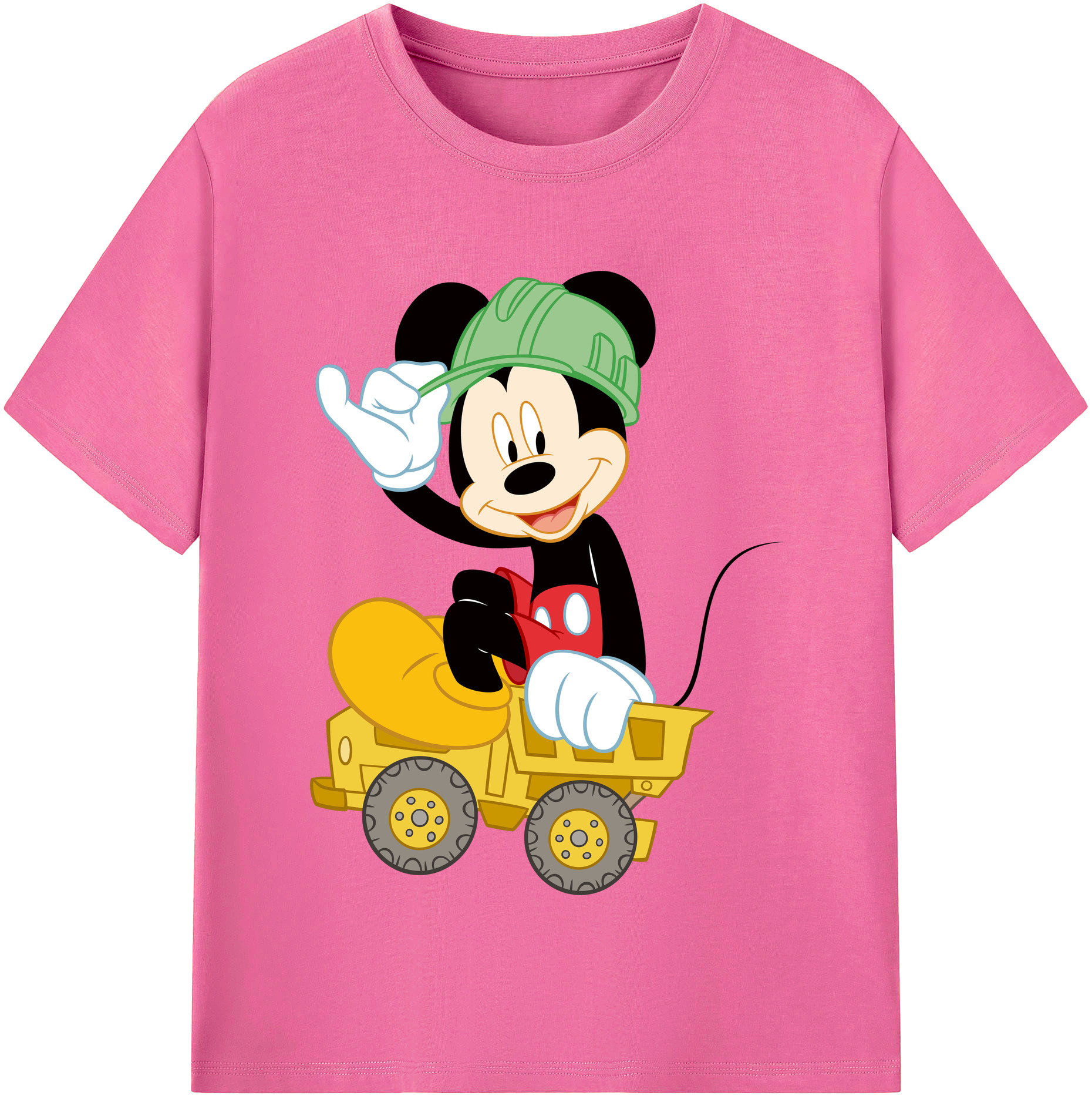 （画像用） ミッキーマウス Mickey Mouse レディースカジュアルプリントTシャツ（綿100％）